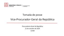 Tomada de posse do Vice-Procurador-Geral da República