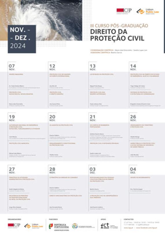 III Curso Pós-graduado em Direito da Proteção Civil