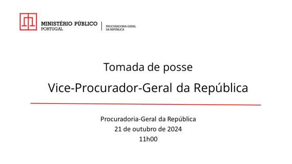 Tomada de posse do Vice-Procurador-Geral da República